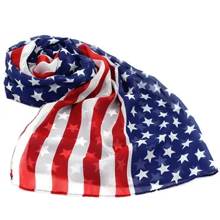 SHTGOI Schal USA Flagge Tuch Chiffon Schal Amerika Flagge Uns Vintage Leichter Halstuch Weicher Schal Damen Halstuch mit Flaggen Seidenschal Tapisserie Wandbehang Tischdecke