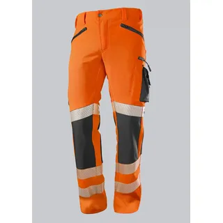 BP 2044-883-6556 Superstretch-Hose für Herren, 91% Polyester/9% Elasthan, Warnorange/Anthrazit, Modern fit, Größe 52s