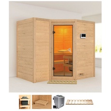 Bild von Sauna »Sanna 2«, (Set), 9-kW-Bio-Ofen mit externer Steuerung beige