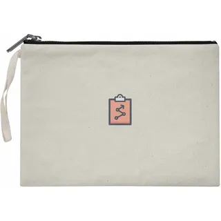 Bonateks, Damen Clutches, Digital Bedruckt, Canvas-Stoff, Alltagsmode, Beige, Größe: 25x5x18 cm