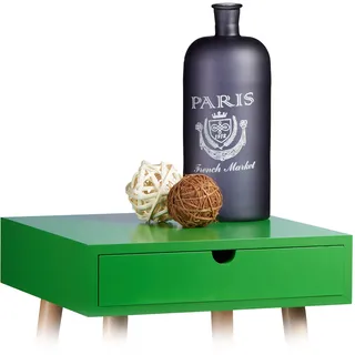 Relaxdays Dekoflasche mit Aufdruck, Bodenvase 32 cm, Vintage Stil, HBT: 32 x 13,5 x 13,5 cm, schwarz matt