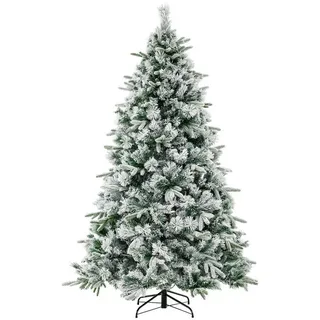Costway Künstlicher Weihnachtsbaum mit 260 LED-Lichtern Weiß 180 cm