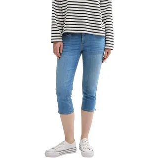 TOM TAILOR Damen 1045738 Capri Jeans, 10280 - Light Stone Wash Denim, 31 EU