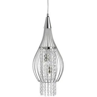 Classic Rocket Kronleuchter Stahl Chrom Glas 2 Lichter G9 - Silber