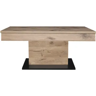 Mäusbacher Couchtisch Lift Couchtisch, Schwarz, Eiche, Metall, Holzwerkstoff, rechteckig, eckig, 58-77x60x110 cm, - BHT 110x58x60 cm