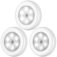 AIGUOZER LED-Nachtlicht mit Bewegungssensoren 3 Stück,Nachtlicht, LED-Sensorlicht,Schranklicht, Flur, Schlafzimmer-LED-Bewegungsmelder automatisch ein- und ausschalten