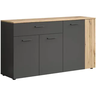 trendteam Esteban 150 x 83 x 42 cm grau / Eiche