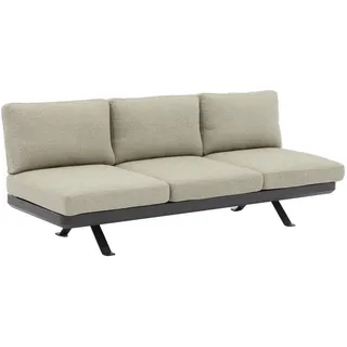 Zebra Loungesofa , Graphitfarben, Grau , Metall, Textil , Füllung: Schaumstoff,Schaumstoff , einzeln stellbar , 207x71x70 cm , Gartenmöbel, Loungemöbel, Lounge-Serien