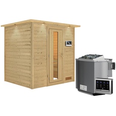 Bild Sauna Anja Fronteinstieg, 9 kW Bio-Kombiofen inkl. Steuergerät inkl. gratis Zubehörpaket