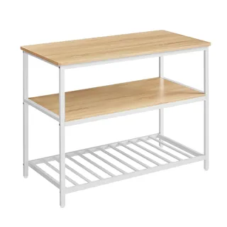 VASAGLE Gewürzregal Küchenregal 60 x 120 x 90 cm Weiß