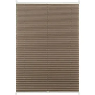 Homeware Plissee , Taupe , Textil , 100x130 cm , Länge universell einstellbar , Heimtextilien, Vorhänge, Plissees