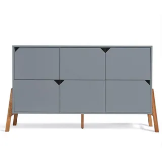 Raumhirsch Furniture Kinderkommode Lotta – rustikale Eleganz und Funktionalität Grau , Holzwerkstoff , Rechteckig , 150x85x50 cm , Babymöbel & Kindermöbel, Babyzimmer, Babyregale & Kinderregale