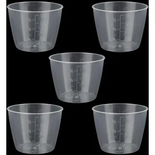 5 Stück Messbecher 160 ml aus Kunststoff für Reiskocher, Wäsche Mit Waage, Food Grade PP für Küche Trockene und Flüssige Zutaten