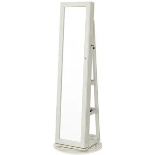 Hansiro Schmuckschrank Dakar , Weiß , Holzwerkstoff , 54x161x54 cm , Ordnen & Aufbewahren, Schmuckaufbewahrung