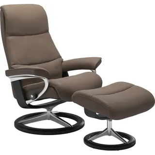 Stressless Stressless® Fußhocker »View« mit Signature Base,Gestell Schwarz braun