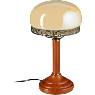 Relaxdays Tischlampe Beige Antik Look