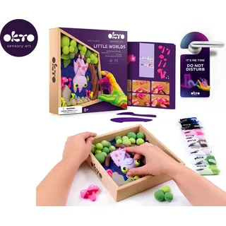 "Kleine Welten" DIY Tonset 21x21 cm. Fledermauskunst