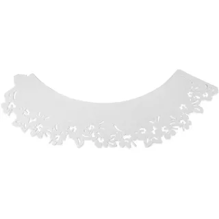 PME CW911 Muffin-Manschetten mit weißen Blumen, Packung mit 12 Stück, Kunststoff, White, cm, 5 x 0.1 x 20.5 cm, 12 Einheiten