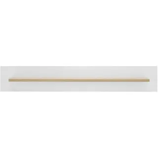 Mid.you Wandboard , Weiß, Eichefarben , Holzwerkstoff , 107x20x17 cm , Wohnzimmer, Regale, Wandboards
