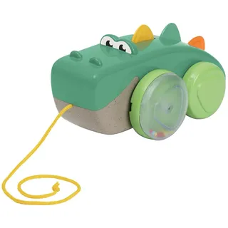 Chicco, Krokodil Pull Along Eco+, Nachziehspielzeug, 50 cm Langes Seil, Räder mit Kugeln, Taumelbewegung, Recycelter Kunststoff, Made in Italy, Kinderspielzeug von 12-36 Monaten