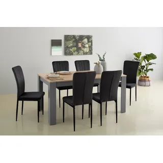 Home Affaire Essgruppe »Bergamo«, Tisch Stühle Speisezimmer", Bestseller« (Set, 7 tlg.), 7-teilige Tischgruppe, Unser Bestpreis,