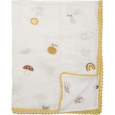 Bild von Bloomingville Babydecke, Agnes Baby Blanket, White, Cotton (100 x 80 cm)