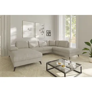 sit&more Wohnlandschaft »Morris Jubi U-Form, B: 300 cm« mit Armteilfunktion & 1 Zierkissen, optional Bettfunktion,