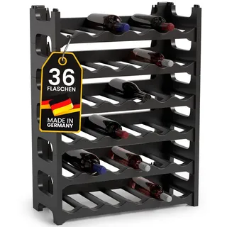 Gardissimo Weinregal 36 Flaschen 0 x 0 x 0 cm Schwarz