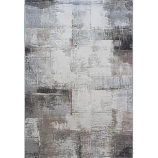 Webteppich , Anthrazit, Grau, Weiß , Textil , Abstraktes , rechteckig , 120x170 cm , Oeko-Tex® Standard 100 , für Fußbodenheizung geeignet , Teppiche und Böden, Teppiche, Webteppiche