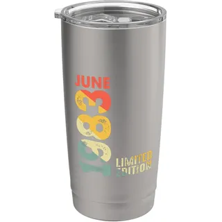 1983 Limited Edition Juni 1983 Retro 1983 Vintage Jahr 1983 Doppelwandiger Edelstahl-Thermobecher