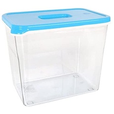 BigBuy Cooking Rechteckige Lunchbox, 1,8 l, Weiß/Blau