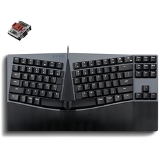 Perixx PERIBOARD-335BR Wired Ergonomic Mechanical Compact Keyboard - Low-Profile Brown Tactile Switches - Programmable Keys - US English