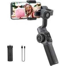 ZHIYUN Smooth 5 [Official] Stabilisator Smartphone 3-Achsen mit Stativ, Gimbal für iPhone und Android, Handy Stabilisator für FilmIC Pro, Vlog, YouTube/TikTok-Videos