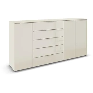 Rauch Kommode Türkommode Sideboard Kombikommode FLIPP mit Glasfront", beige Breite 199 cm