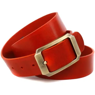 Anthoni Crown Ledergürtel rot 90 cm