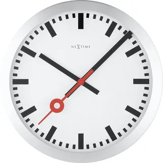 Nextime Bahnhofsuhr 35,00 cm 3999ST grau/silber/weiß