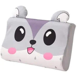 champracer Schlummerkids Kissen Original,Kinderkissen für Besserenund Gesünderen, Calmly Ergonomisch, Kawaii Tiere Kissen, Atmungsaktiv und Hautfreundlich (Mit Kopfkissenbezug) (Maus,45 * 27 * 6 cm)