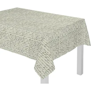 Tischdecke ADAM "Scribble", schwarz (natur, schwarz), B:80cm L:80cm, Bio-Baumwolle, Leinen, Tischdecken, Tischdecke, aus Leinen und Bio-Baumwolle,Made in Germany