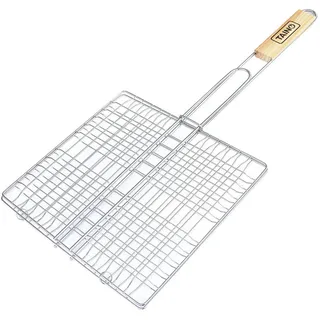 Taino Grillkorb Bräter , Silberfarben , Metall , 55x2x27.5 cm , Grills, Grillzubehör
