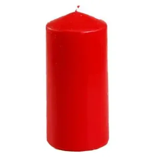 Papstar Wachskerze Rund 6 cm rot