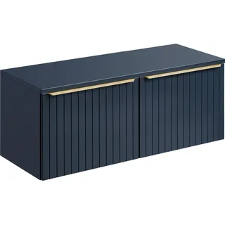 Badezimmerschrank 120 cm unter Aufsatzwaschbecken Indigoblau - Blau