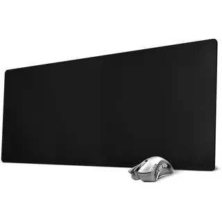 ZORESYN Schreibtischunterlage PU-Leder Schwarz 90 x 40 cm | Wasserdichte Tischauflage mit Anti-Rutsch Unterseite, Große Mauspad für Büro, Homeoffice und Gaming, Kratzfest & Pflegeleicht