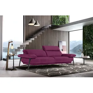 Egoitaliano Couch Mikrofaser 3-Sitzer Fuchsia
