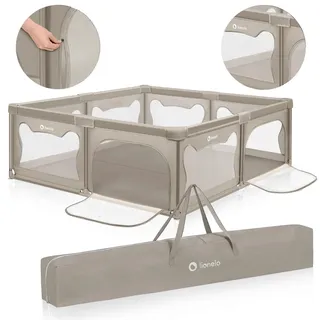 Lionelo Laufgitter , Beige , Kunststoff , Farbverlauf , 207x68x187 cm , Europäischer Sicherheitsstandard , zusammenklappbar , Babymöbel & Kindermöbel, Babyzimmer, Laufgitter
