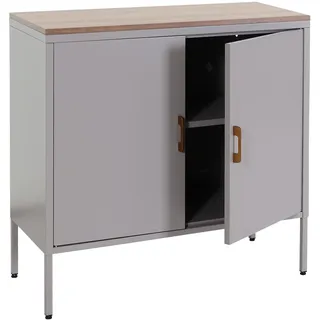 Mendler Sideboard 90 x 90 x 40 cm Grau