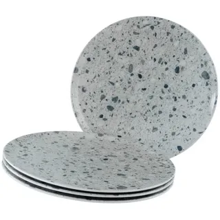 CreaTable Pizzateller Stone Collection 33 cm Grau 4er Set
