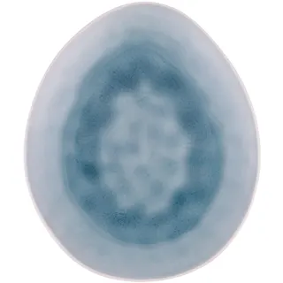 Villa d'Este Home Tivoli 1996 The Market Set mit 6 ovalen Obsttellern 20,5 x 17 cm aus zweifarbigem Steinzeug