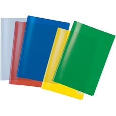 Bild Heftschoner Kunststoff transparent farbig sortiert A5, 10er-Set (19991)