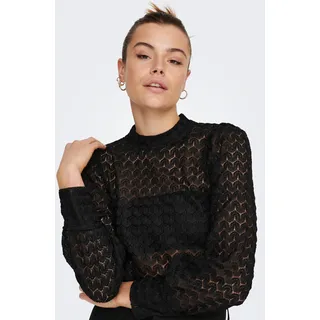 Jdy Spitzenshirt »JDYAVERY L/S LACE TOP JRS NOOS«, schwarz,