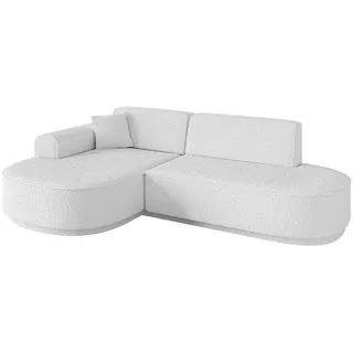 altdecor Eckcouch Polyester 3-Sitzer Weiß